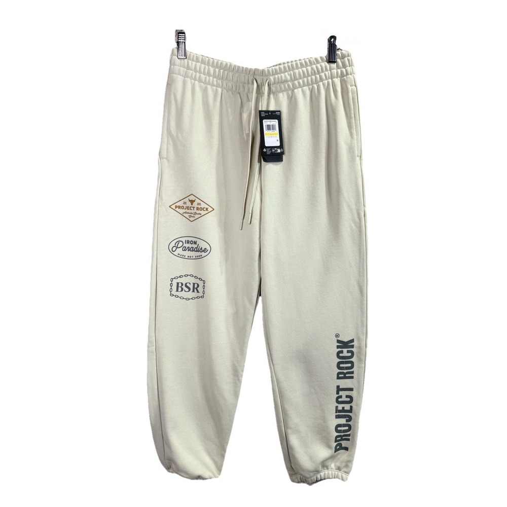 Under Armour Project‎ Rock Joggers Cream BSR Iron Paradise Sweatpants M NWT